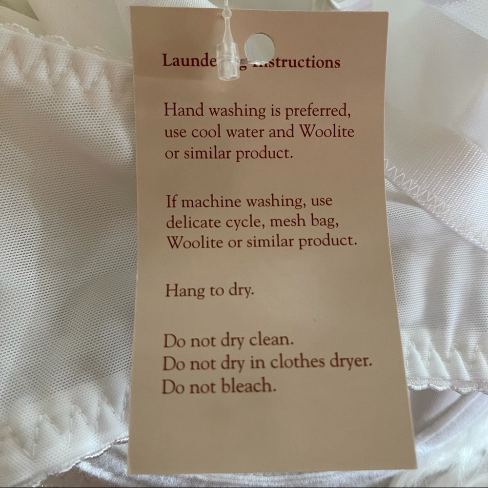 NWT White Full Size Unlined Underwire Bra w/ Lace Trim, Size 36H - Picture 5 of 8